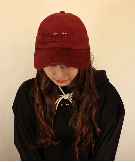 a.m.  corduroy cap (Bordeaux)