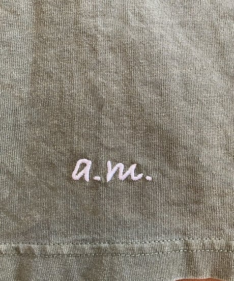a.m. vintage oversized T-shirt (dark green)