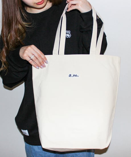 a.m. tote bag