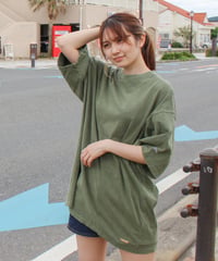 a.m. vintage oversized T-shirt (dark green)
