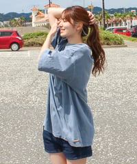 a.m. vintage oversized T-shirt (blue)