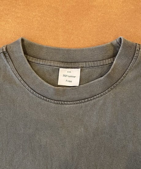 a.m. vintage oversized T-shirt (gray)