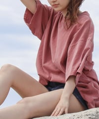 a.m. vintage oversized T-shirt (pink)