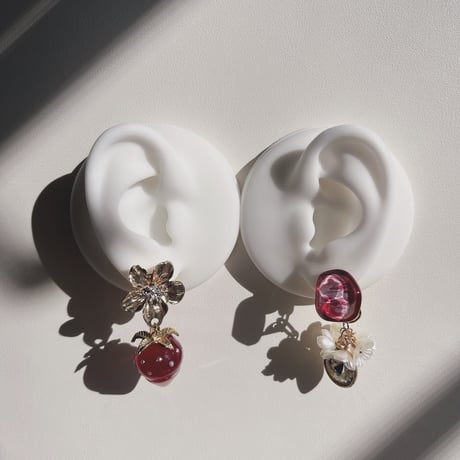 【tiill】 Liquid marble gem - flower strawberry