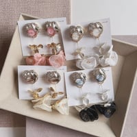 【tiill】 Marble crown - chiffon flower