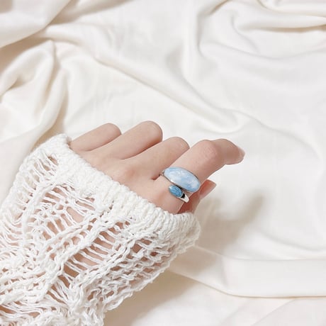 【tiill】 marble 2color drop ring