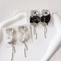 【tiill】 Marble crown - chiffon flower butterfly