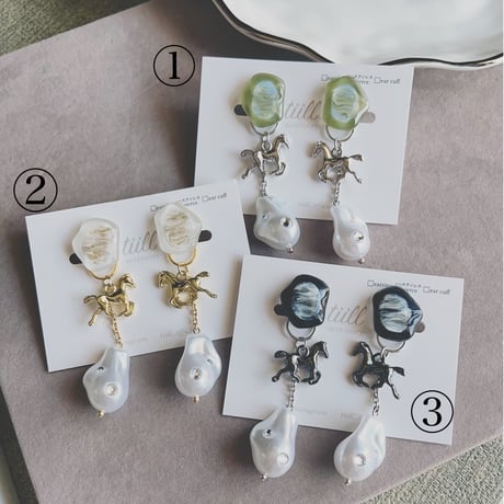 【tiill】 Liquid marble gem -  horse pearl