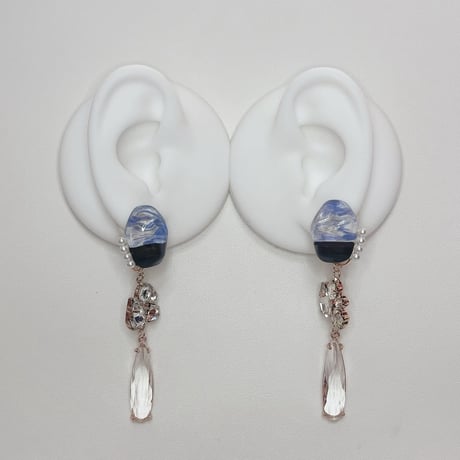 【tiill】 Liquid marble gem -  glass bijou