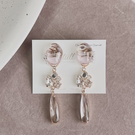 【tiill】 Liquid marble gem -  glass bijou