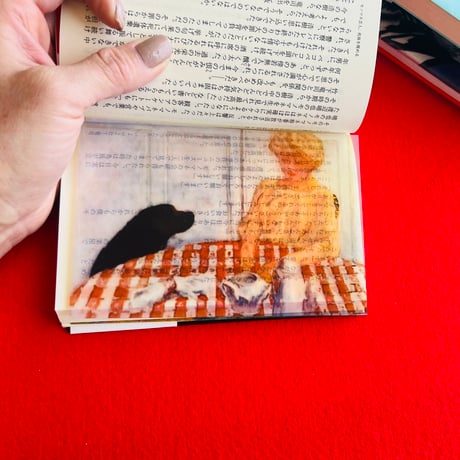 人気画家　ボナール【赤い格子柄のテーブルクロス】名画透明栞
