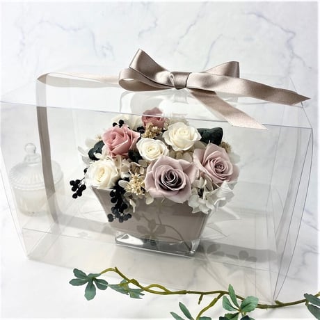 プリザーブドフラワー　ニュアンスℳℬ　お祝い 記念日 お誕生日 結婚記念日 開店開業 新築祝い インテリア ディスプレイ