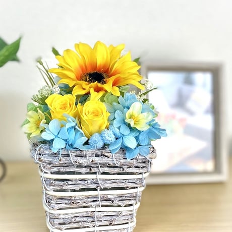 サマーギフト プリザーブドフラワー  ひまわり お誕生日  記念日 新築祝い 開店開業 送別 退職 インテリア お見舞い 男性プレゼント