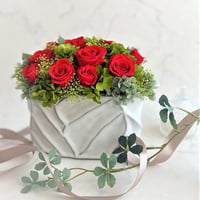 プリザーブドフラワー　PREMIUM　エテルナredℳ【送料無料】【クリアケース付き】お祝い 記念日 お誕生日 結婚記念日 開店開業  就任 昇進 還暦 インテリア