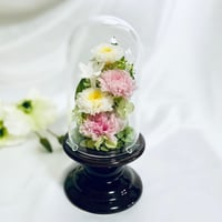 プリザーブドフラワーお供え花ガラスドーム仏花　【送料無料】想志~そうし～　和なごみ　法要・新盆・旧盆・法事・初盆・お彼岸・初彼岸
