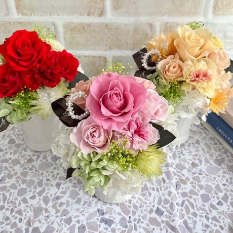 プリザーブドフラワー　プレシオーソパール 母の日 記念日 お誕生日 結婚出産お祝い 開店 開業 インテリア 母の日 敬老の日  還暦
