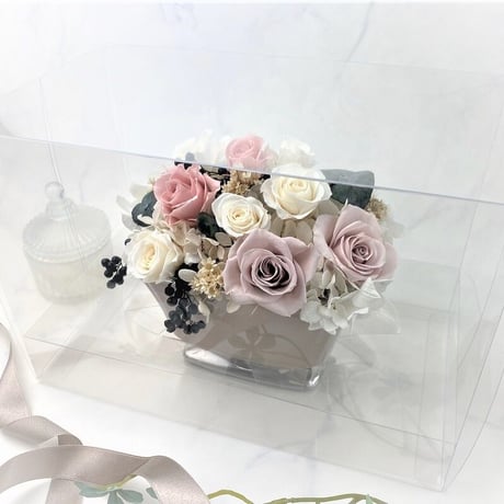 プリザーブドフラワー　ニュアンスℳℬ　お祝い 記念日 お誕生日 結婚記念日 開店開業 新築祝い インテリア ディスプレイ