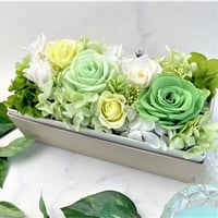 プリザーブドフラワー　ボックスフラワーガーデンrect .g【送料無料】 【クリアカバー付き】お祝い 誕生日 記念日 結婚出産 新築 開店開業祝い 敬老の日 長寿お祝い