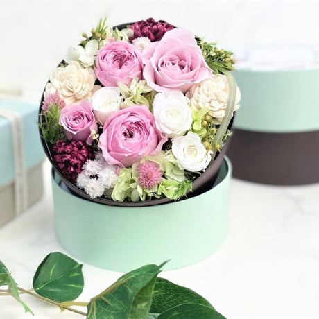 プリザーブドフラワー ボックス　ボタニカル お誕生日 母の日 結婚 出産 結婚 記念日  敬老の日 感謝 彼女  女性 友達 サプライズ  ボックスフラワー