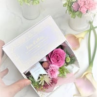 プリザーブドボックスフラワーElegant お誕生日 結婚 出産 結婚 記念日  敬老の日 感謝 彼女  女性 友達 サプライズ  ボックスフラワー