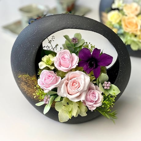 プリザーブドフラワー～寿ことぶき～お祝い花 誕生日 結婚祝い 記念日 新築 昇進就任 開業 開店 敬老の日 長寿祝い 古希 喜寿 傘寿 米寿  和モダン インテリア