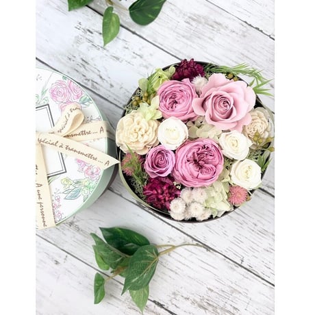プリザーブドフラワー ボックス　ボタニカル お誕生日 母の日 結婚 出産 結婚 記念日  敬老の日 感謝 彼女  女性 友達 サプライズ  ボックスフラワー