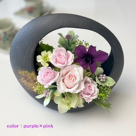 プリザーブドフラワー～寿ことぶき～お祝い花 誕生日 結婚祝い 記念日 新築 昇進就任 開業 開店 敬老の日 長寿祝い 古希 喜寿 傘寿 米寿  和モダン インテリア