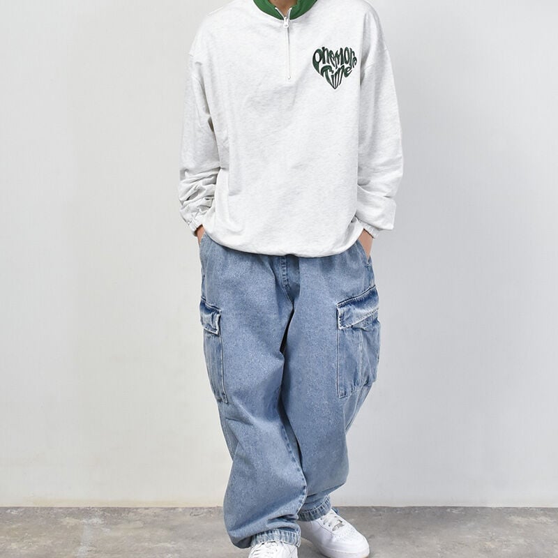 12オンスデニムイージーワイドカーゴパンツ ◇全3色◇_323710H 12オンスデニムイージーワイドカーゴパンツ ◇全3色◇_323710H