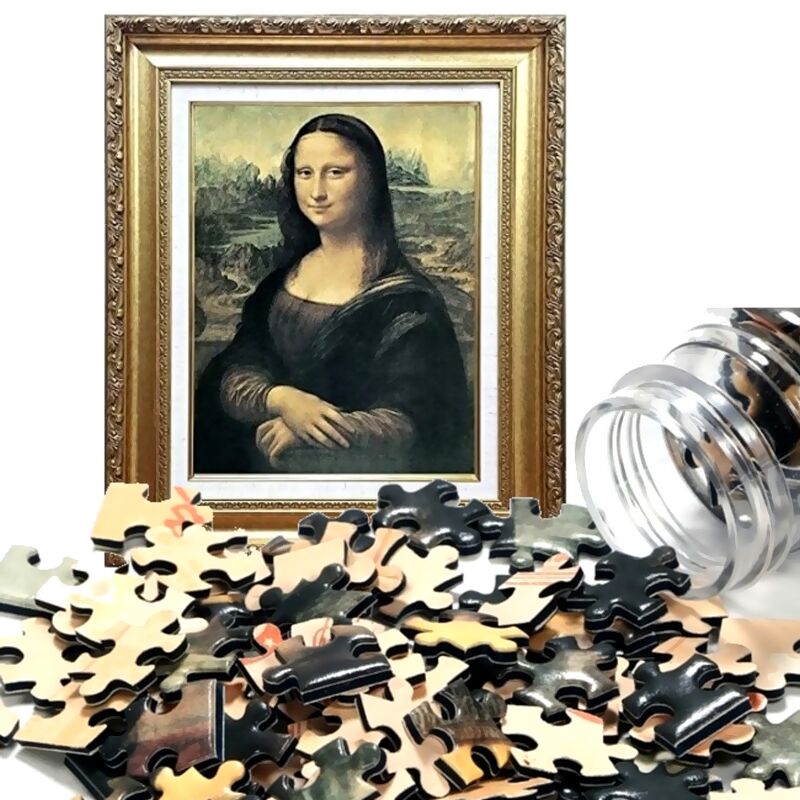 S4：名画 ジグソーパズル ダビンチ モナリザ 150pcs ポストカード