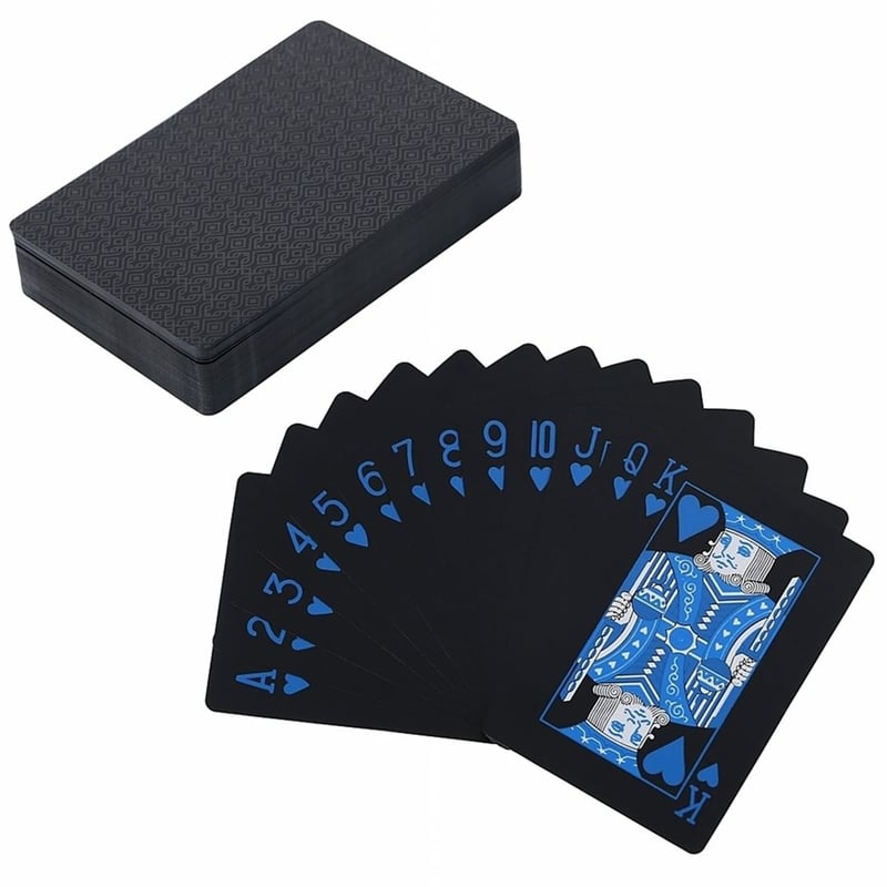 D4：ブラック 黒 トランプ カード いつものゲームもクールな雰囲気に