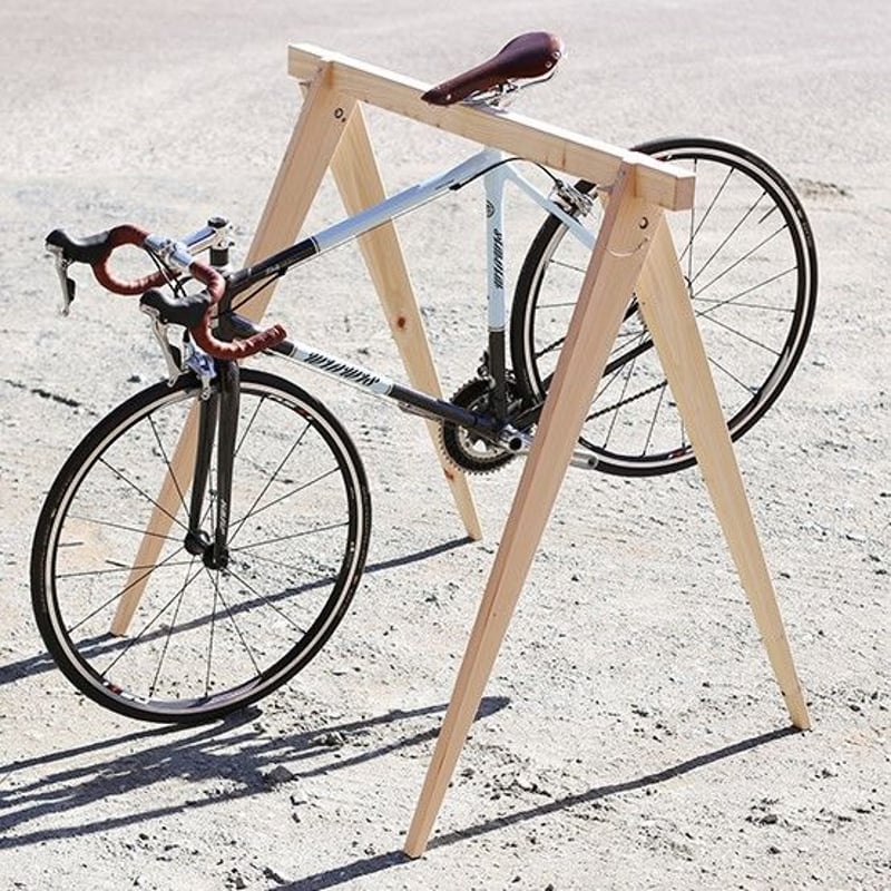 バイクスタンド宿輪木（やどりんぎ）高さ1150㎜ | SHIMODE MOKUZAI STORE