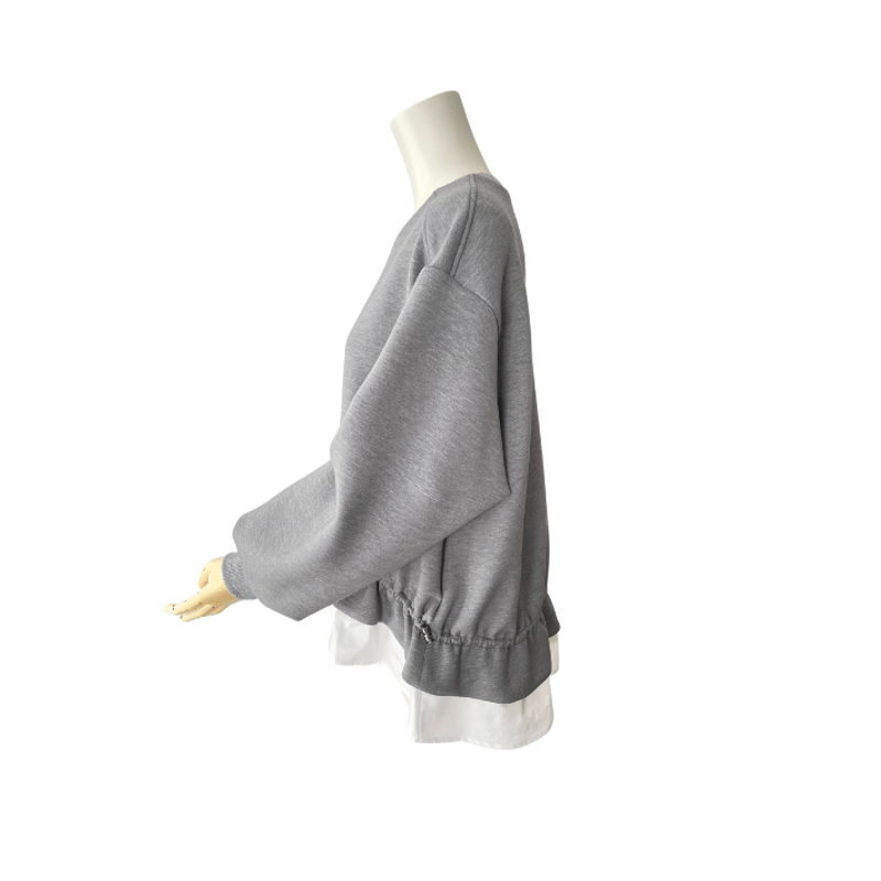 衿付きペプラムプルオーバーカットソー 【公式通販】