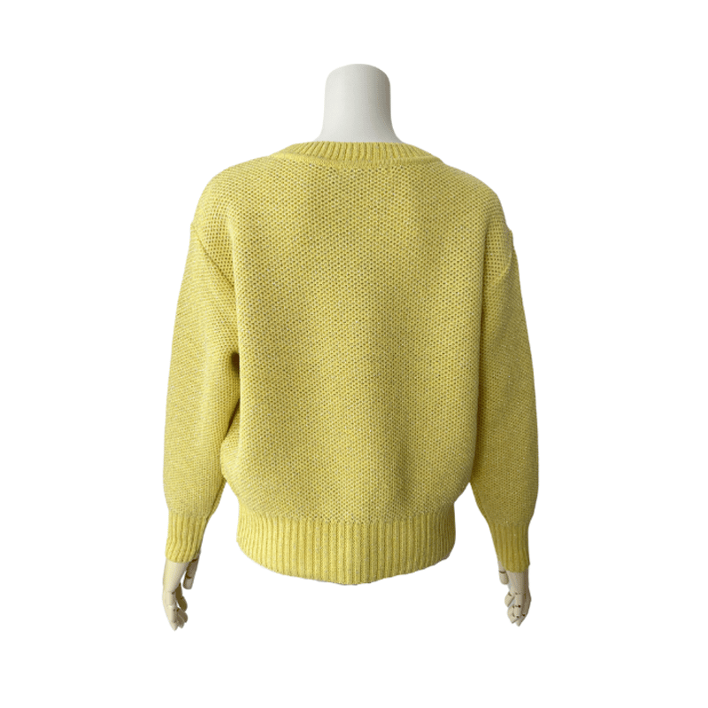 ワッフル柄 / クルーネックニット / ラメ7G【No.6501】 | Maglia Stel