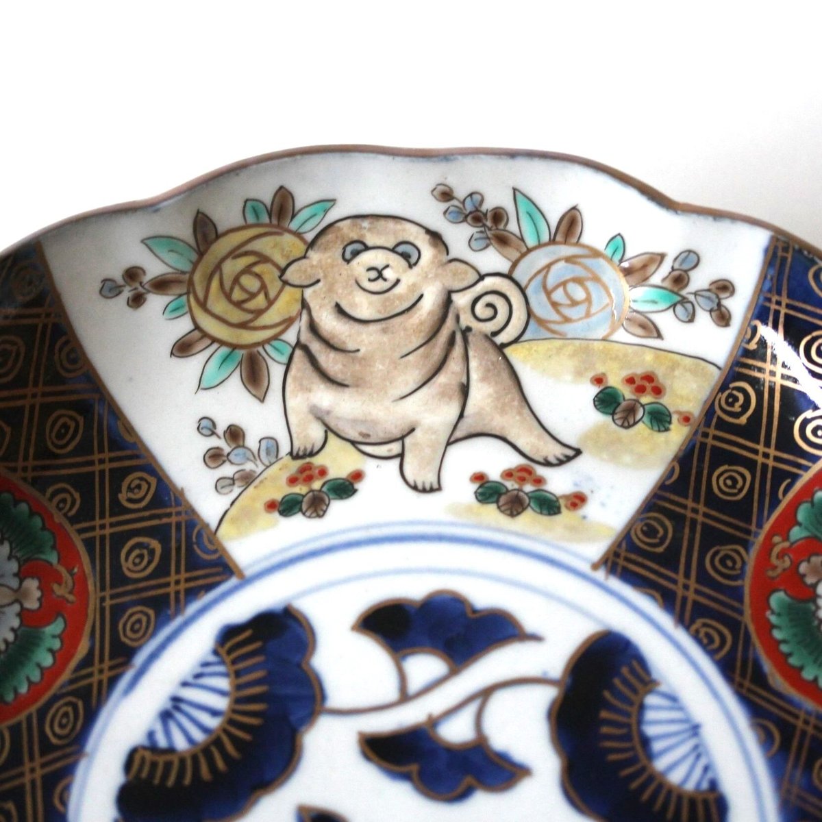 伊万里　色絵輪花皿　MA277 伊万里 色絵輪花皿 MA277 伊万里 色絵輪花皿 MA277 - メルカリ