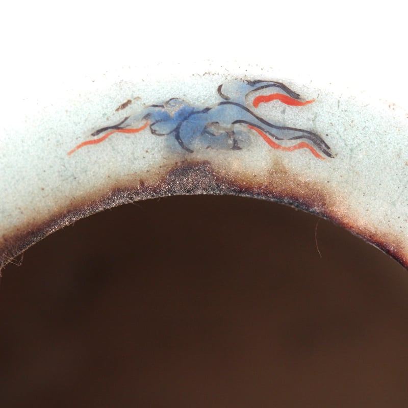 数と骨董】柿右衛門青磁色絵花鳥文香炉 d7.6cm Kakiemon