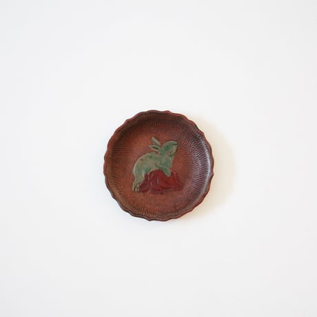 ma602⑤『黄瀬戸 菖蒲 隅切皿』＊　/骨董品 古美術 古玩 アンティーク R antiques | 骨董・古美術・古道具・アンティーク