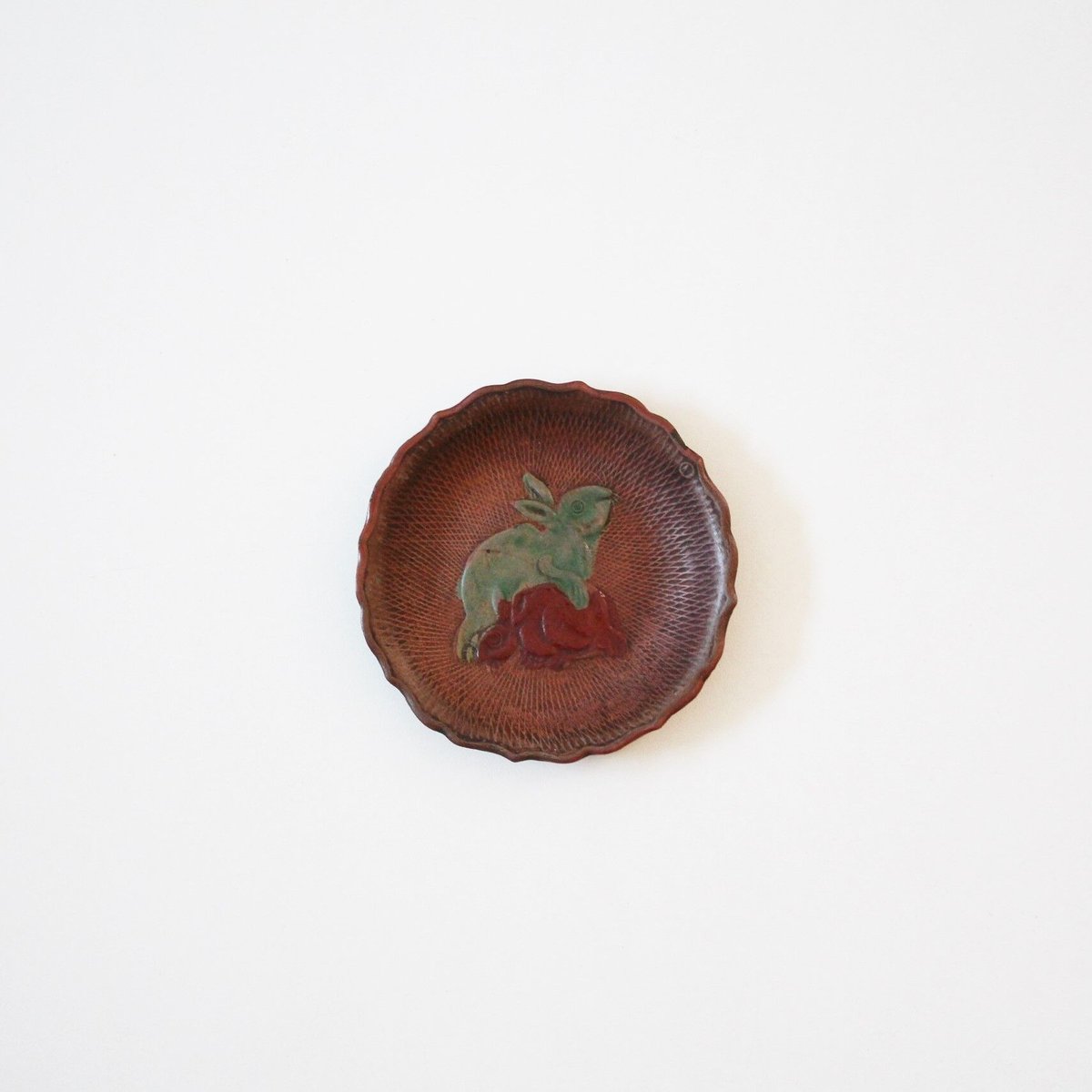 うさぎ文皿　備前うさぎ文せんべい皿　備前せんべい皿　色備前せんべい皿 うさぎ文皿 備前うさぎ文せんべい皿 備前せんべい皿 色備前