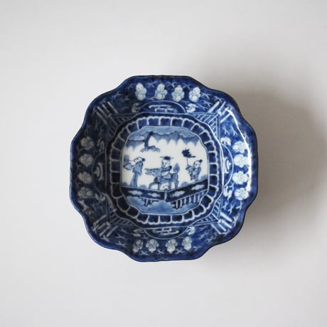 ma602⑤『黄瀬戸 菖蒲 隅切皿』＊　/骨董品 古美術 古道具 アンティーク ma602⑤『黄瀬戸 菖蒲 隅切皿』＊ /骨董品 古美術 古玩