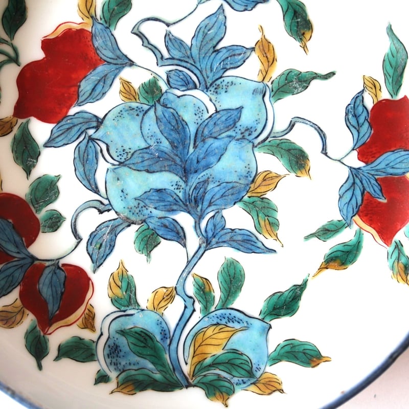 中国美術 朱 桃模様 丸形 菓子盆 20cm 697 中国美術 朱 桃模様 丸形 菓子盆 20cm 697