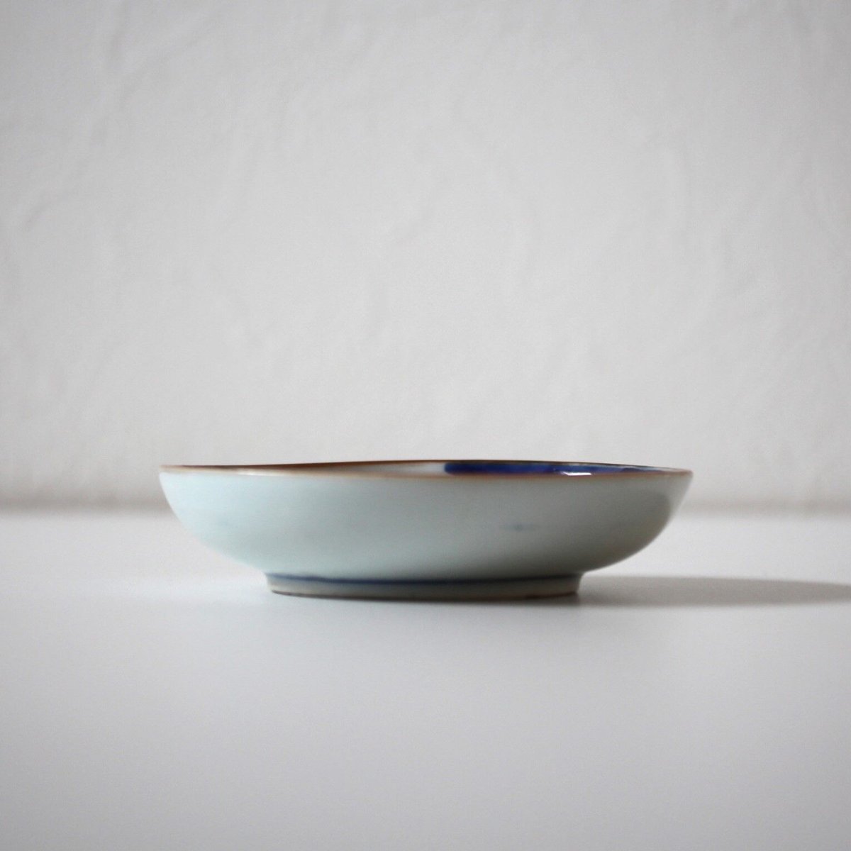 数と骨董】印判色絵波千鳥小皿 d12.6cm Inban Polychrome Small