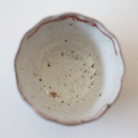【十二支と宝珠】伊万里色絵宝珠久寿玉文輪花小猪口（その３）d5.7cm　Imari Polychrome Small Cup, Design of Kusudama　19th C