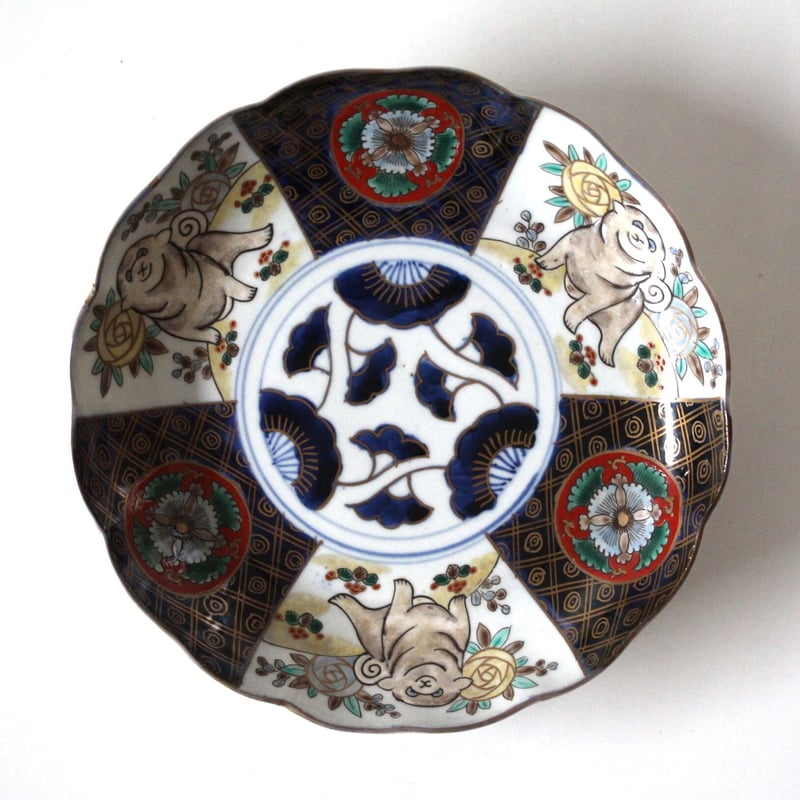 『母』 古伊万里 色絵 吉祥文様 百花繚乱 尺5寸 大皿 （D⑦）❗️割引 希少品【源右衛門窯・古伊万里】赤絵花鳥文角皿 （1枚） 古