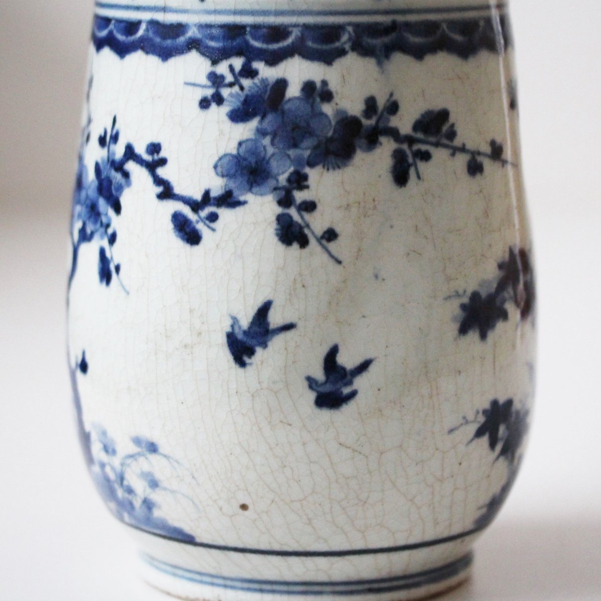 古伊万里水指 数と骨董】古伊万里染付竹梅文水指 d13.5cm Imari Blue and