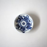 【数と骨董】三川内染付七福神文豆皿 d8.4cm　Mikawachi Blue and White Small Dish, Shichifukujin Design　19th-20th C