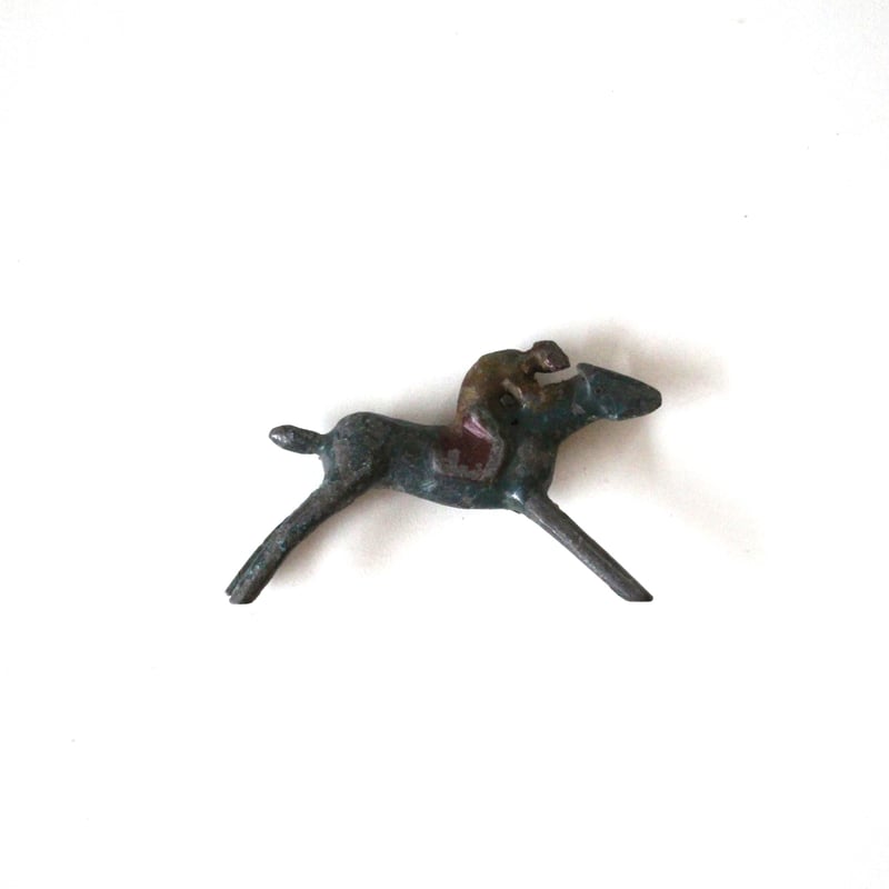瓢箪から駒】 金属製競走馬 l8.4cm Metal Racehorse Figurine
