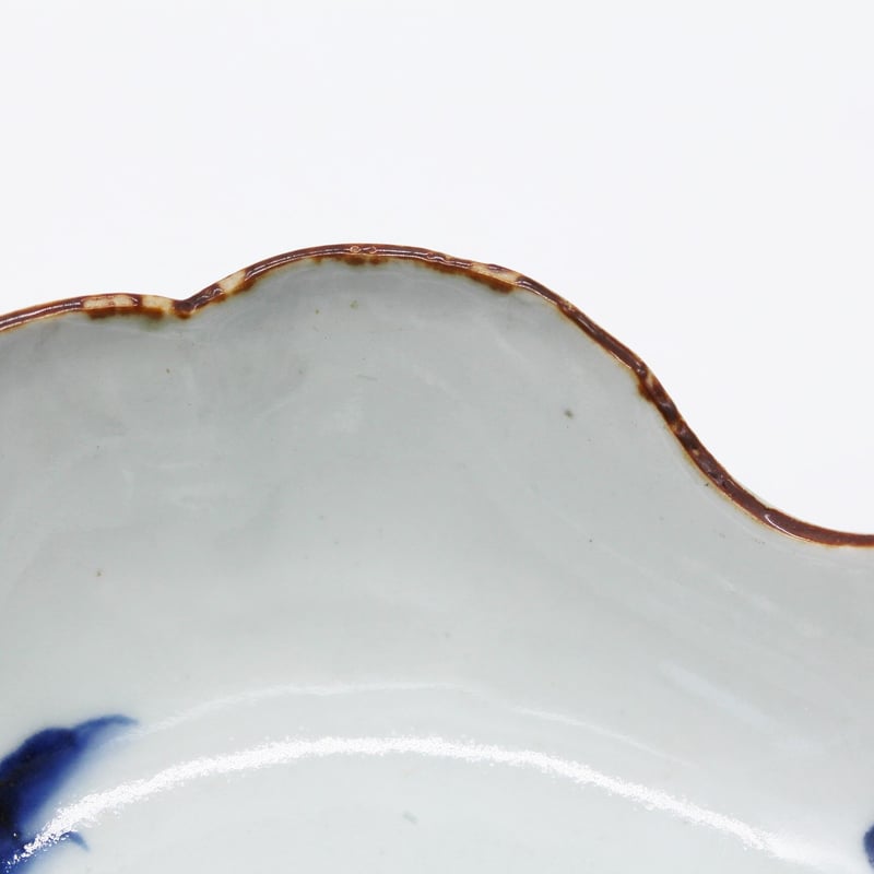 数と骨董】古伊万里染付双馬文四方皿（その3）d14.2cm Imari Blue and