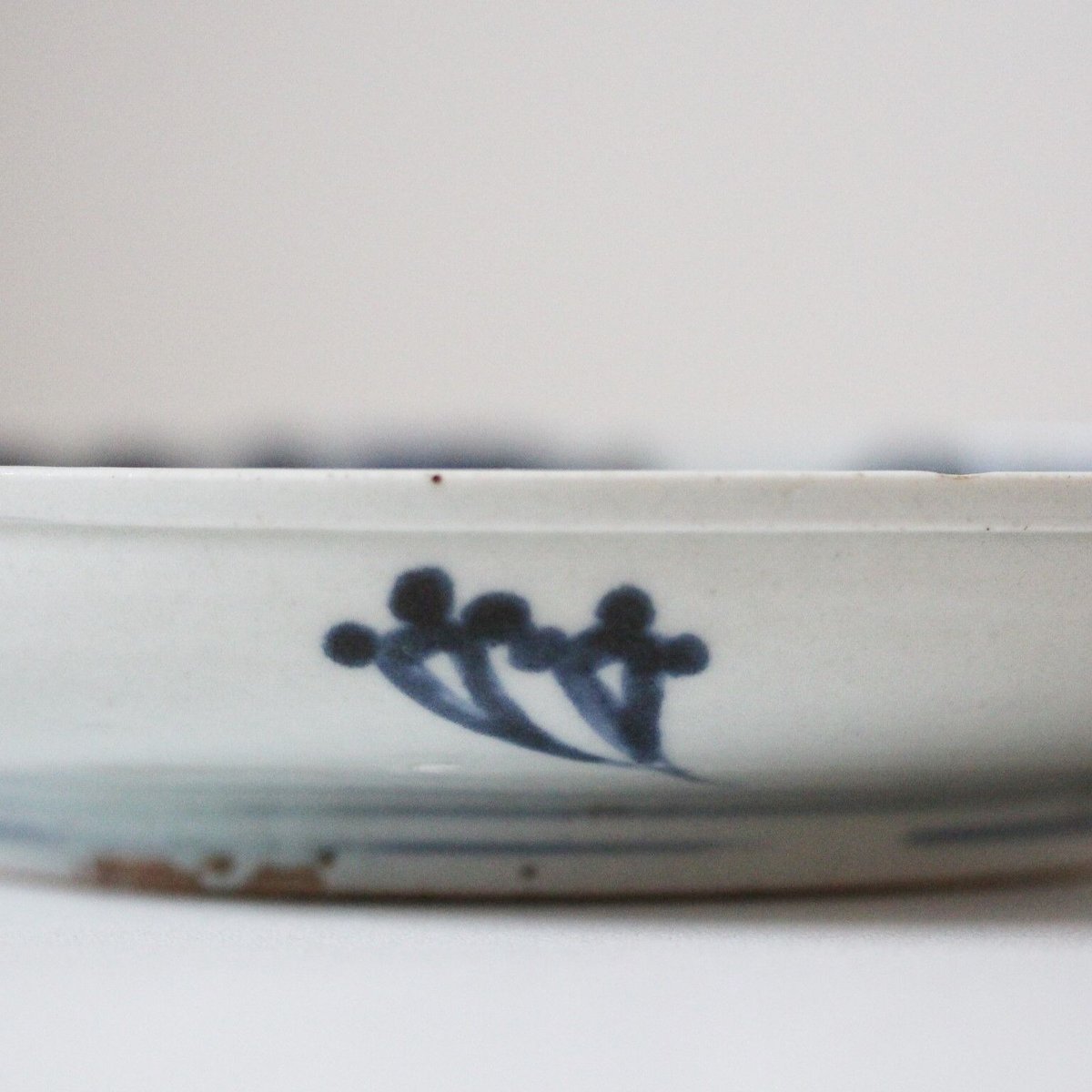 古伊万里 直径約17㎝ 染付皿 古伊万里 印判染付皿 文化遺産オンライン