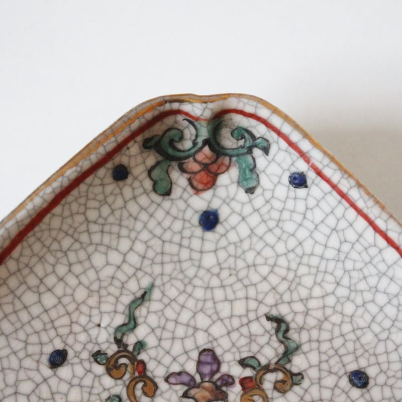 中国美術　赤絵角皿　9枚　トヒコカ　東さ7-0713☆2F 中国美術 赤絵角皿 9枚 トヒコカ 東さ7-0713☆2F