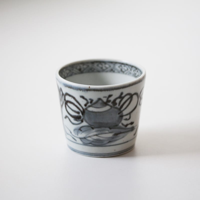 骨董　アンティーク　古伊万里　染付　若松文　餌猪口　小鳥の餌入　ミニチュア　3点 骨董 アンティーク 古伊万里 染付 若松文 餌猪口 小鳥の餌入
