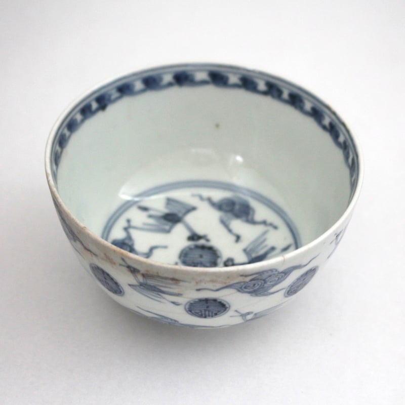 伊万里 染付 雲に鶴 盃洗 [B31484] 伊万里 染付 雲に鶴 盃洗 [B31484] 伊万里 染付 雲に鶴 盃洗